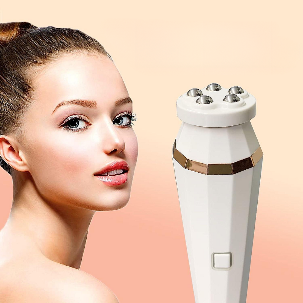 Dispositif PureFace Pro de Les Visionnaires pour la beauté et la santé, en blanc avec connexion USB visible.