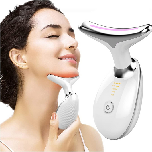 Dispositif SubliCou blanc de Les Visionnaires pour la beauté et la santé, avec connecteur USB, utilisé pour le soin facial.