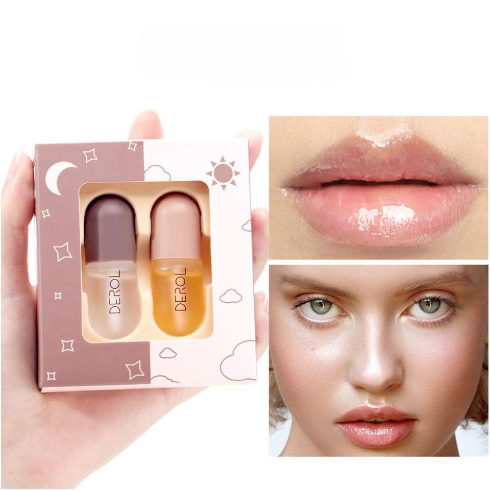 Huile repulpante LipRevive de Les Visionnaires pour les lèvres, bouteille de 3x5,5 ml, soin beauté et santé.