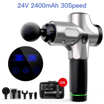 Appareil Muscle Pulse de Les Visionnaires pour la beauté et la santé, noir, utilisé pour tonifier et stimuler la peau.