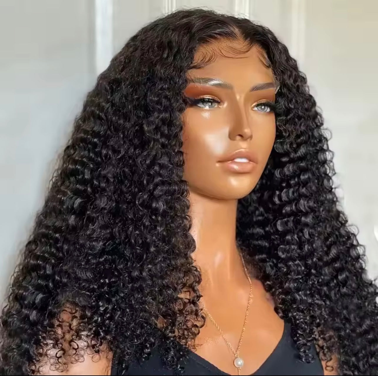 Perruque sans colle Bye Bye Knots Les Visionnaires, bouclés, 16 pouces, 13x4, cheveux naturels, facile à porter.