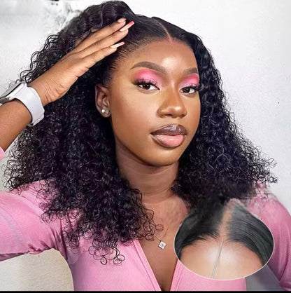 Perruque sans colle bouclée de 16 pouces de Les Visionnaires, modèle Bye Bye Knots Glueless, 13x4, cheveux volumineux.